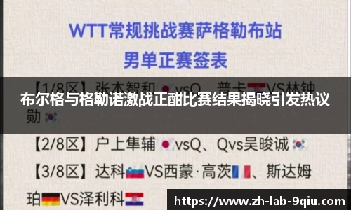 布尔格与格勒诺激战正酣比赛结果揭晓引发热议